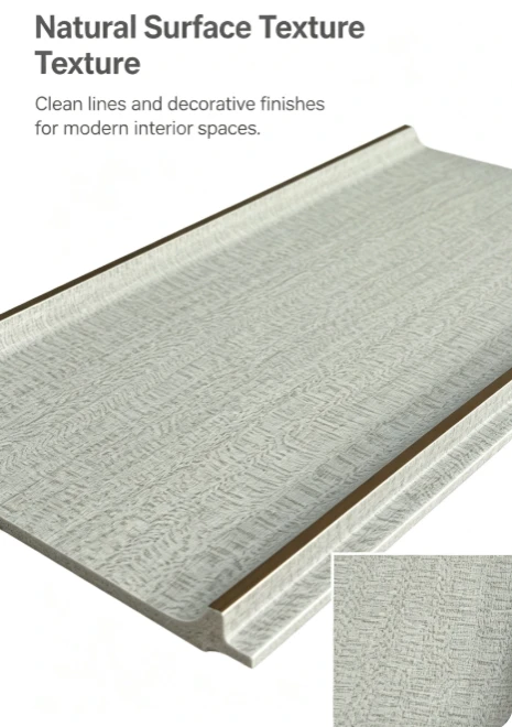 Light Linen Texture Champagne Trim Wall Panel high quality