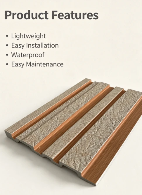 Wood Grain PS Wall Panels | Natural Decorative Interior Wall Cladding For Modern Spaces suppliers